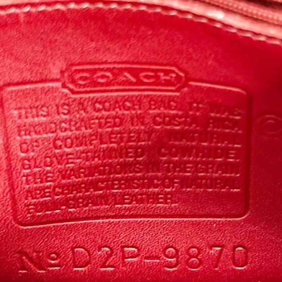Coach Court Vintage Crossbody Bag Color Red 9870 - Picture 10 of 15
